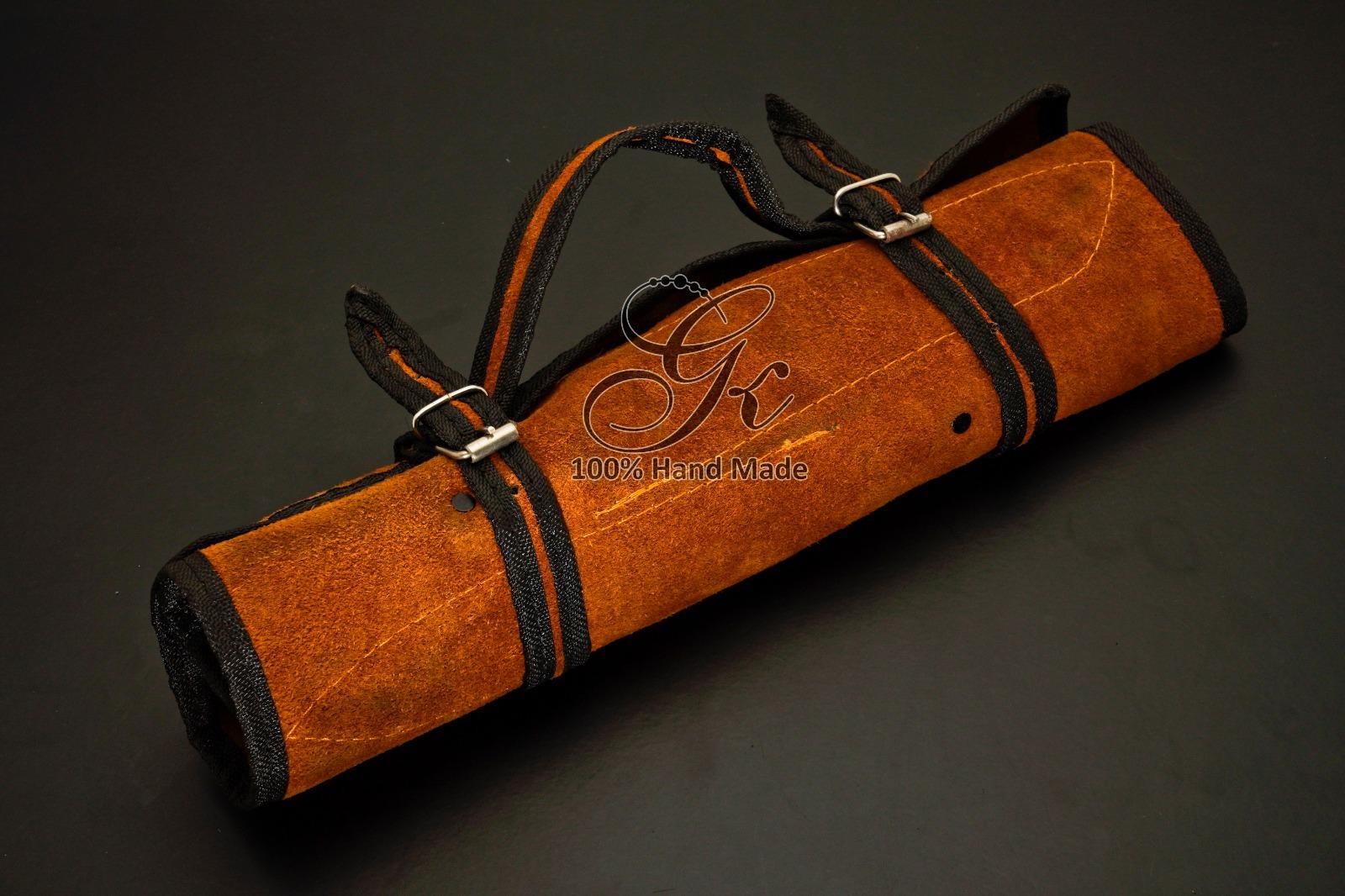 Handmade Damascus Chef Knife Set, Octagon Wood Handle