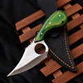 Handmade Damascus Steel Skinner Knife + Free Mini Keychain Knife
